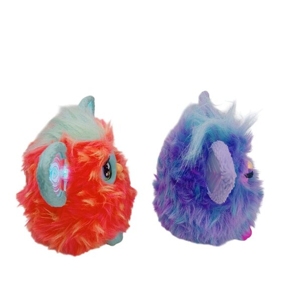 Furby Purple /Coral Plush Interactive Toy 2023 Hasbro Tested & Works Set Of 2 - Picture 2 of 6
